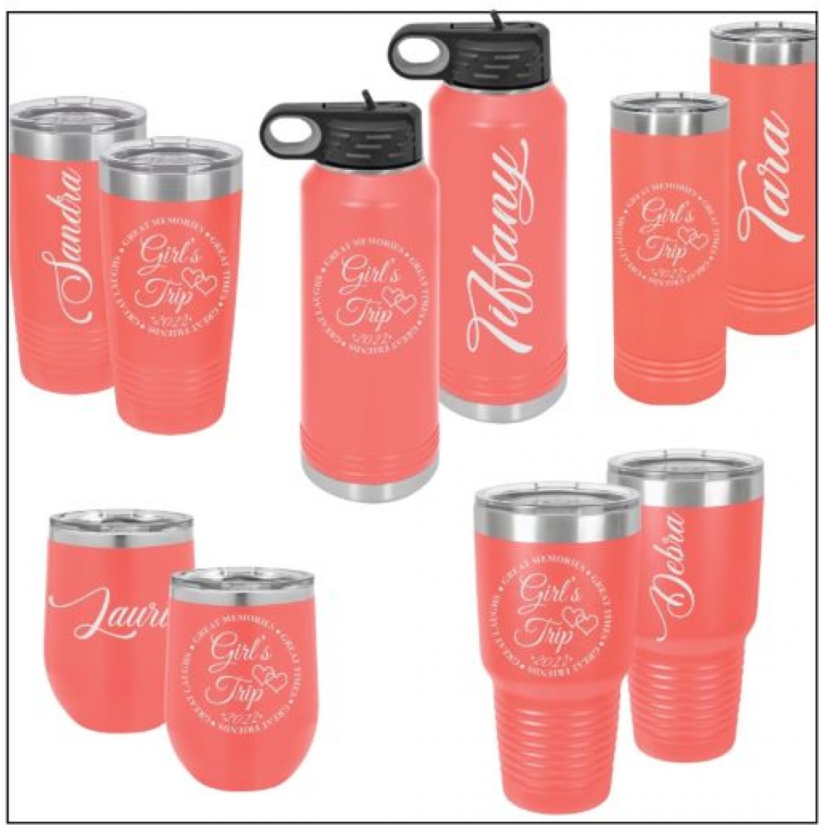 Girls trip sublimation tumbler wrap bundle