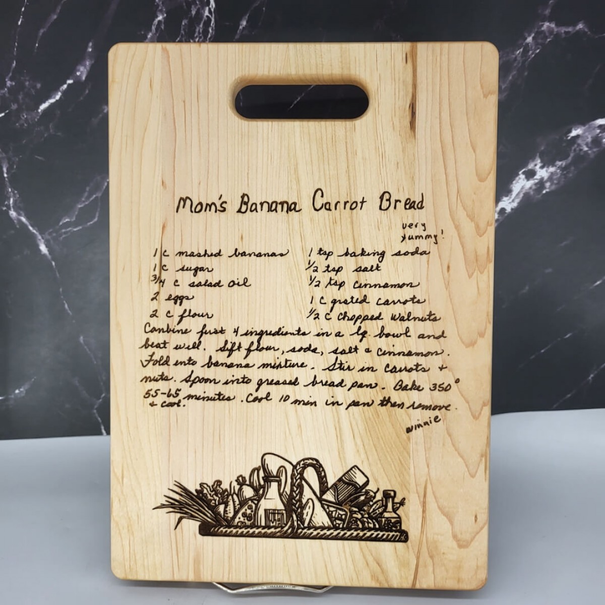 Upload Your Recipe Personalized Cutting Board with Custom Text